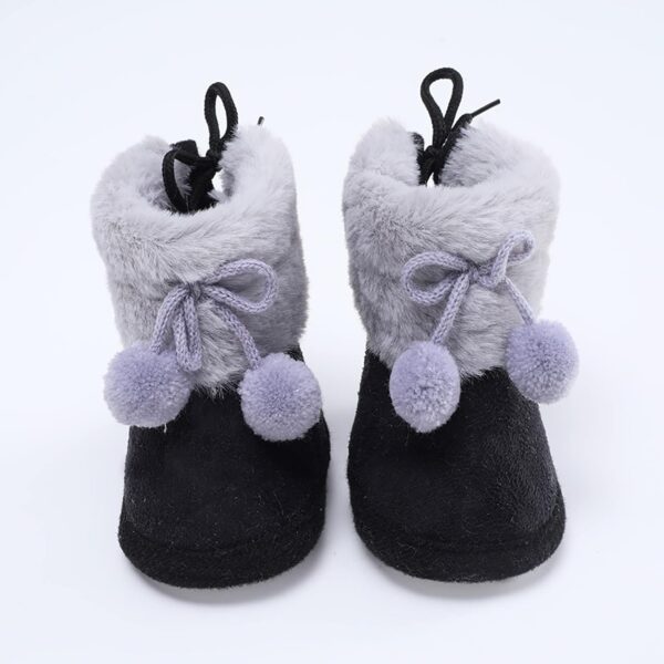 Anti-Slip Loafer Flat Girls Plush Snow Warming Shoes Baby Soft Boots Infant Baby Shoes Toddler Shoes 6 - Image 3