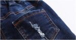 KIDSCOOL SPACE Baby Girl Boy Jeans,Little Kid Elastic Waist Ripped Denim Pants - Image 4