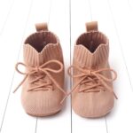 Baby Boys Girls Lace Up Mesh Sneakers Soft Rubber Sole Infant High Top Moccasins Newborn Oxford Loafers Anti-Slip Toddler Wedding Uniform Dress Shoes - Image 5