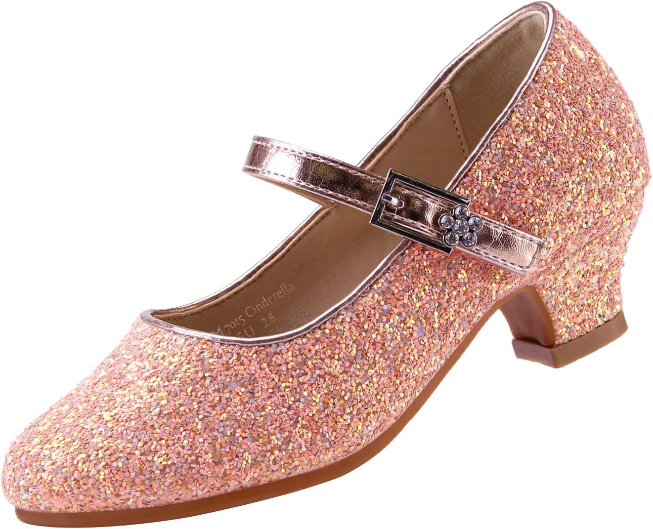 71-wyb5l1SL._AC_SL1500_.jpg Princess Shoes Girls' Mary Jane Shoes - High Heel Girls Party Shoes - Wedding Party Girls Communion Shoes Ides Flower Girl Shoes - Versatile Flat Shoes - Image 1