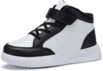 Kids Trainers Boys High Top School Tennis Sneakers for Girls Running Adjustable Strap Shoes