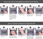 Bebamour Baby Carrier Newborn to Toddler Baby Carrier Hipseat 0-36Months with Head Hood, 3 PCS Teething Pads, Waist Extender, Green - Image 9