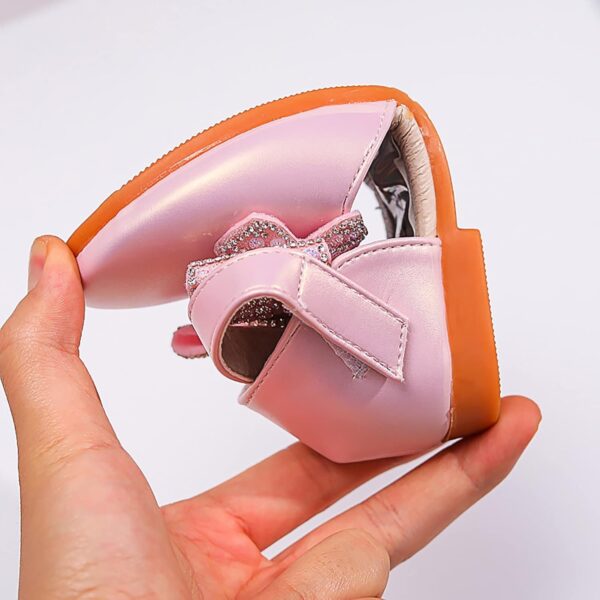 ROLAQDK Toddler Sandals Size 7 Flower Single Shoes Girls Dancing Sandals Baby Pearl Shoes Infant Shoes Shoes Kids Crystal Princess Shoes Bling Baby Shoes Summer Shoes for Toddler Girls - Image 5