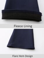 Panegy Girls Fleece Lined Flared Pants Thermal Warm Leggings Stretchy Dance Yoga Bell Bottoms Padded Bootcut Tights Full Length Trousers - Image 2