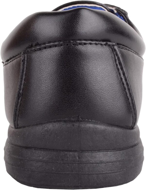 Childrens Kids Boys Slip On Faux Leather Smart Formal School Suit Shoes with Touch Fastening - Black - UK Child 2 / EU 35 - Image 3