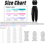 Alvivi Kids Girls 2 Piece Dance Outfit Hip Hop Tracksuit Racerback Crop Tank Top and Cargo Pants Baggy Trousers Set - Image 7