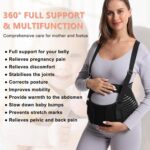 DOEOMK 5 in 1 Pregnancy Support Belt, Pregnancy Seat Belt with Shoulder Straps, Postpartum Belly Wrap, Maternity Belly Bands & Support for Relieve Back, Pelvic, Hip Pain for Labour & Recovery (XL) - Image 2
