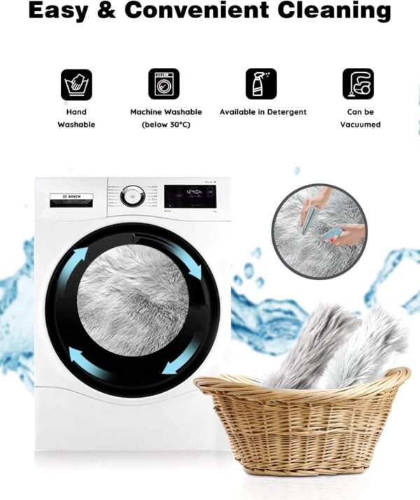 Rugs Living Room,Pink Sheepskin Rug,High Pile Fluffy Faux Fur Rug,Area Rugs for Bedroom,Shaggy Fur Rug for Lounge Room,Non-Slip Washable Rug（Pink-Irregular,60x120cm） - Image 5