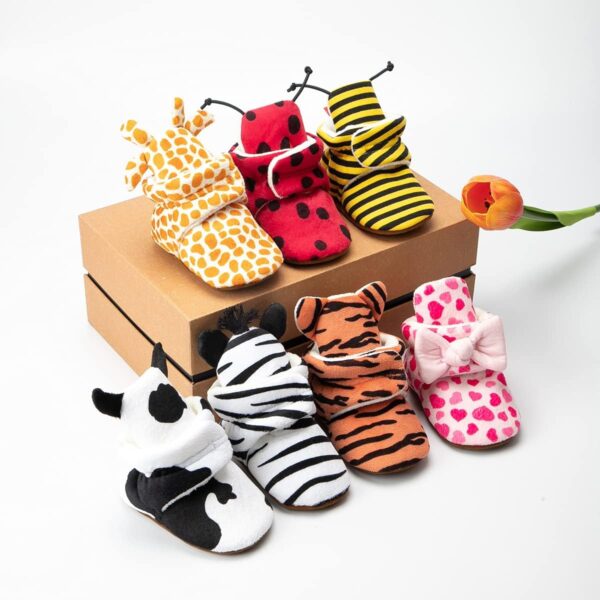 Morbido Newborn Baby Girls Boys Fleece Boots, Pink (2-Pink), 0-6 Months Infant - Image 2