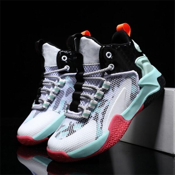 Light up Toddler Shoes Boys Sneakers Girls Trainers Comfort High Top Basketball Shoes for Boys(Little Kid/Big Kid) Big Kids Girl Shoes Size 4 - Image 4