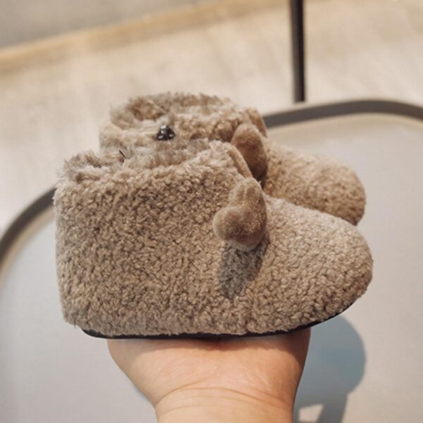 Infant Baby Boys Girls Classic for Boys and Girls Flat Plush Warm and Comfortable Cartoon Sheep Shape Boys Size 13 Shoes - Image 4