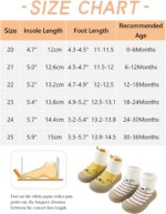 Happy Cherry - 1/2 Pairs Baby Toddler Boys Girls Slipper Socks Anti Slip Non-slip Indoor Floor Shoes Socks Newborn Cotton Grip Socks with Rubbe Sole for 0-36 Months - Image 4