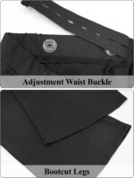 Happy Cherry Women's Maternity Support Trousers Over Bump Pregnancy Leggings Black Slim Lounge Flared Long Pants - Image 4