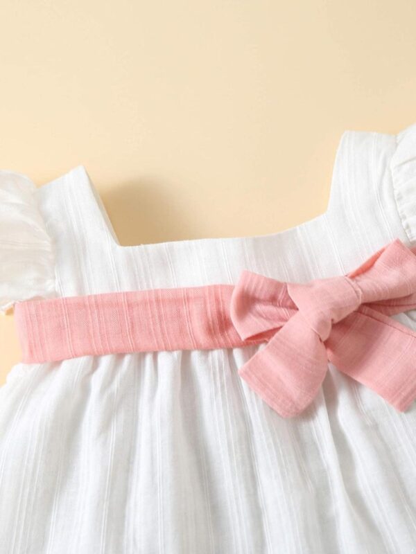 Agoky Baby Girl Summer Dress Toddler Sleeveless Princess Bowknot Sundress with Bloomers Shorts - Image 3