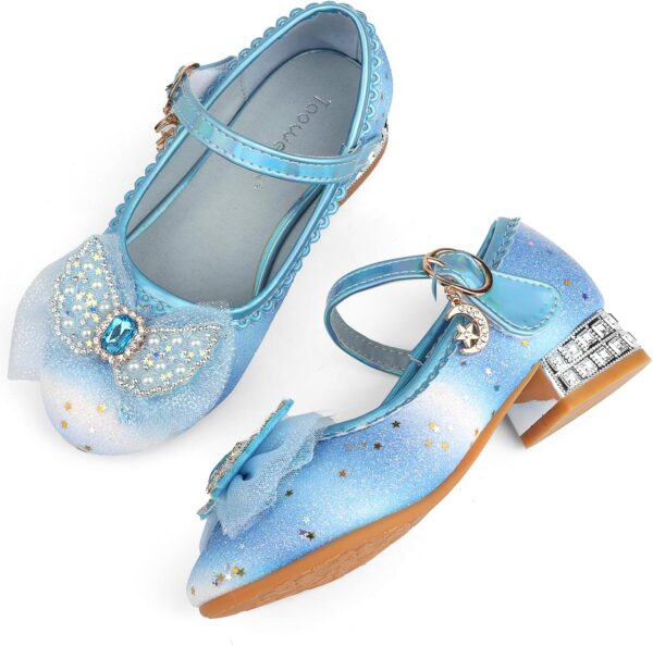 Girls Princess Shoes Toddlers Sequin Sweet Bows Sandals Little Girls Party Pumps Sparkle Wedding Dress Shoes - Image 3