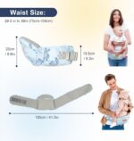 YooxArmor Baby Hip Carrier, Hip Carrier for Baby with Adjustable Waistband Support, Baby Carrier with Hip Seat for Newborn to Toddler Up to 66 Lbs, Baby Holder Carrier with Various Pockets for Dad Mom - Image 4