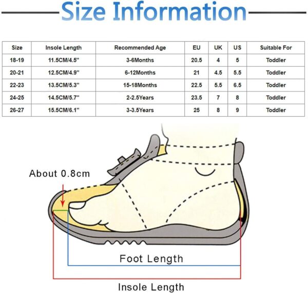 Dress for Same Day delivery Baby Shoes Toddler Sock Shoes Boys Girls First Walking Shoes Non Slip Shoes Soft Sole Sneakers Barefoot Shoes Toddler Infant Sock Baby Shoes Size 5f - Image 6