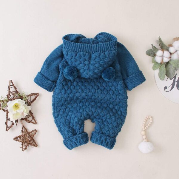 Newborn Baby Boy Girl Clothes,Girls Athletic Outfit Newborn Baby Clothes Unisex Newborn Family Picture Outfits Knit Newborn Infant Romper Strawberry Paja - Image 3
