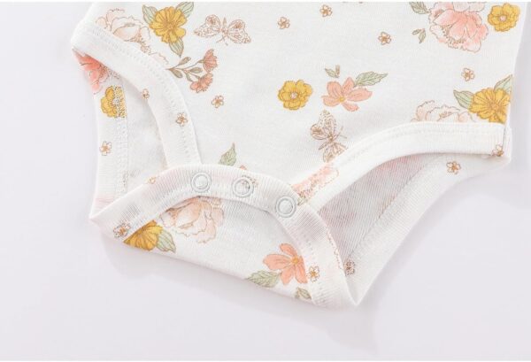 Newborn Baby Short Sleeve Bodysuits Cotton One-Piece Baby Boy Girl Clothes 5-Pack - Image 6