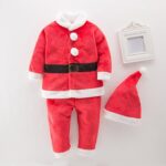 Infant Bloomers 3 6 Months Toddler Baby Girls Boys Thick Christmas Santa Tops Pants Hat Set Outfits Girls Outfits Size 8 Summer - Image 7