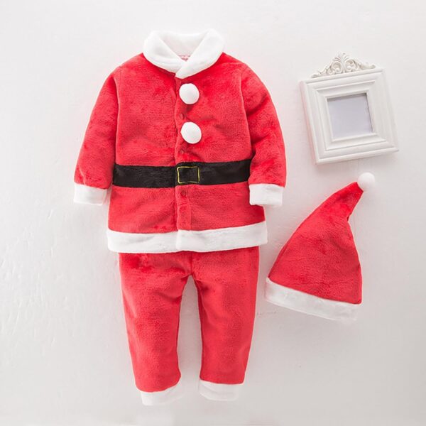 Infant Bloomers 3 6 Months Toddler Baby Girls Boys Thick Christmas Santa Tops Pants Hat Set Outfits Girls Outfits Size 8 Summer - Image 7