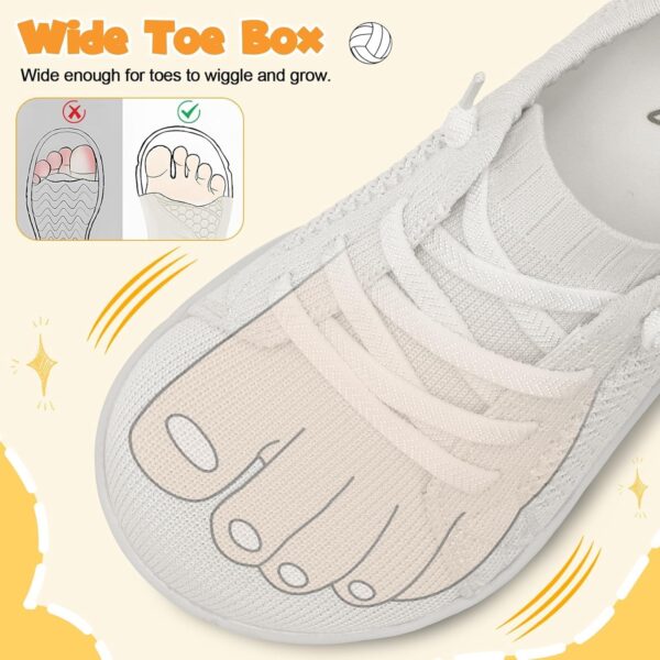 JOINFREE Toddler Wide Shoes Girls Boys Breathable Fashion Shoes Kids Barefoot Minimalist Shoes Zero Drop Slip on Tennis Sneakers - Image 2