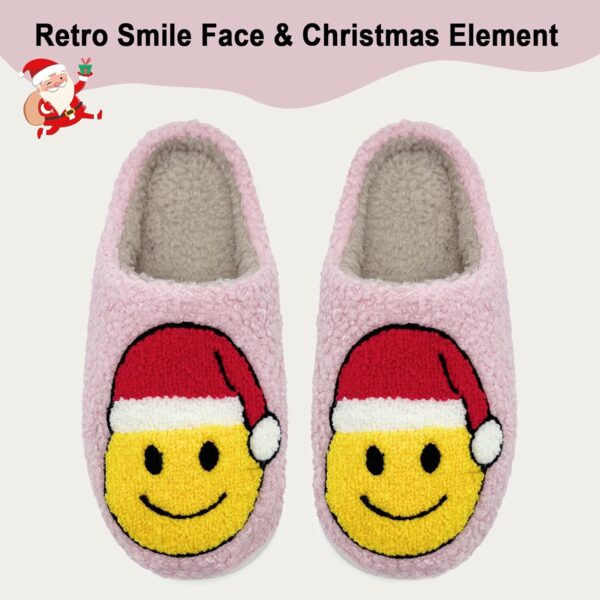 sharllen Girls Boys Slippers Kids Happy Face Slippers Novelty Christmas Santa House Slippers Plush Warm Winter Smile Slippers Indoor & Outdoor - Image 5