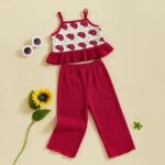 Baby Girl Summer Clothes Cute Sleeveless Floral Crochet Tank Top with Loose Trousers Set Newborn Toddler Girls 2 Piece Outfits - Image 2
