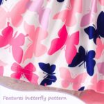 Newborn Baby Girl Clothes Set, Long Sleeve Outfits Ruffle Top and Trousers, T-shirt with Bowknot and Trousers with Butterfly, Baby Girl Outfit for 6-36 Months Baby Girl, Pink - Image 3