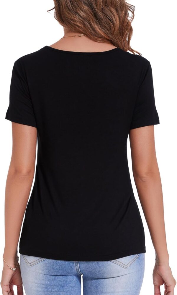 Sosolism Essential Nursing Tops Summer Breastfeeding Tshirt Short Sleeve Soft Feeding tee for Women - Image 4