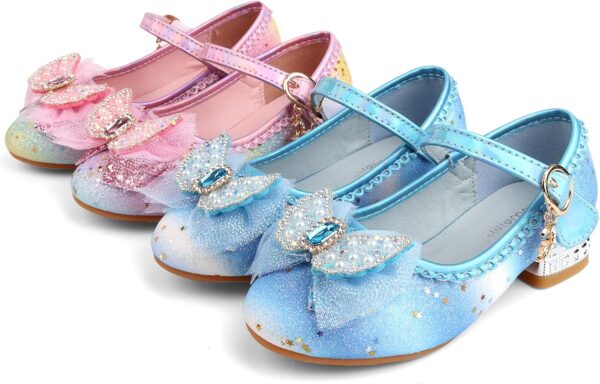 Girls Princess Shoes Toddlers Sequin Sweet Bows Sandals Little Girls Party Pumps Sparkle Wedding Dress Shoes - Image 6