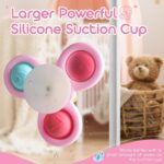 lerrbo 3PCS Pop Suction Cup Spinner Toys for 1 Year Old Boy Girl|Novelty Spinning Tops for Toddler Age 1-2|Sensory Baby Bath Toys for Toddlers 1-3|6 12 18 Months Boy Birthday Gift for Infant - Image 3