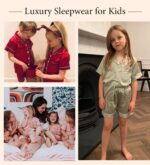 SWOMOG Kids Silk Pyjamas Girls Boys Short Sleeve Satin PJs Sets Button-Down Silky Nightwear Children Sleepwear Teens Age 4-16 - Image 6