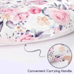 Newborn Lounger Cover for Boys Girls, Soft Comfortable Baby Lounger Cover 1 Pack Reversible Removable Fleece Slipover for Infant Lounger Pillow, Stylish Floral (Cover Only) - Image 2