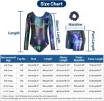 JiAmy Gymnastics Leotards for Girls Cross Back, Long Sleeve Sparkly Dance Biketards with Shorts Ballet Outfit for 3-12 Years - Image 7