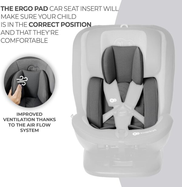 Kinderkraft XPEDITION2 I-Size Child Car Seat with 360 Degree Rotation, Isofix, Base Station, Special Safety Systems, Easy to Clean, from Birth Group 0/1/2/3 0-36 kg, Black - Image 9