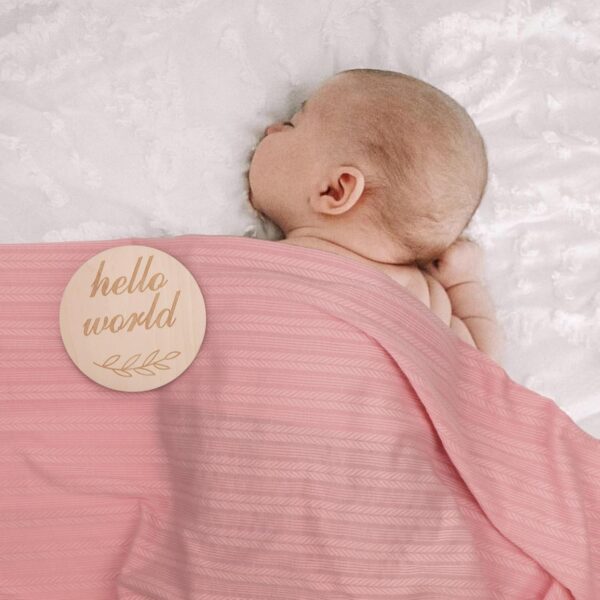 DRESHOW Newborn Baby Blanket Soft Swaddle Blankets for Infant Swaddling Receiving Warm Wraps with Bow Hat Headband - Image 5