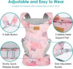 YooxArmor Baby Carrier Newborn to Toddler, Ergonomic Adjustable Toddler Carrier for 7-66 Lbs, Cozy Lightweight Infant Carrier with Neck Support, Baby Holder Carrier with Lumbar Support for Mom Dad - Image 4