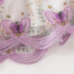 Valcatch Toddler Baby Girl Summer Dress Ruffle Long Sleeve Round Neck Button Bow Butterfly Mesh Dress with Hairband for 1-3 Years - Image 5