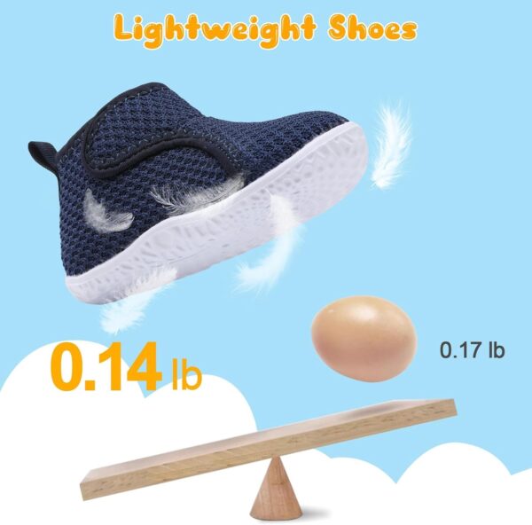 JIASUQI Baby Sock Shoes Boys Girls Lightweight High-Top Shoes Baby Walking Shoes Infant Barefoot Shoes - Image 3