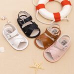 CENCIRILY Infant Baby Girls Summer Sandals Newborn Bow-Knot Open Toe Beach Shoes Casual Lightweight Anti Slip Sole Flat - Image 2