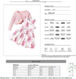 puseky Toddler Baby Girls Dress and Cardigan Set Baby Girl Floral Print Sleeveless Dress and Coat 2Pcs Fall Outfits Set - Image 7