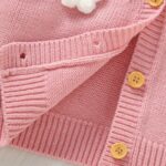 LAWKUL Baby Toddler Girl Cardigan Warm Sweater Floral Long Sleeve Jumpers Coats Knitted Clothes - Image 6