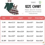 Baby Girl Clothes Newborn Dress Set Long Sleeve Ruffle Romper Plaid Suspender Skirt Overall Dress Bow Headband Infant Outfits for 0-24M - Image 5