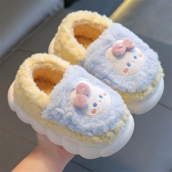 SRTUMEY Toddler Girls Slippers Boys Toddler Fluffy Home Slippers Winter Warm Indoor Cute Animal Cartoon Home Shoes Plush Full Wrapped Home Slippers - Image 4