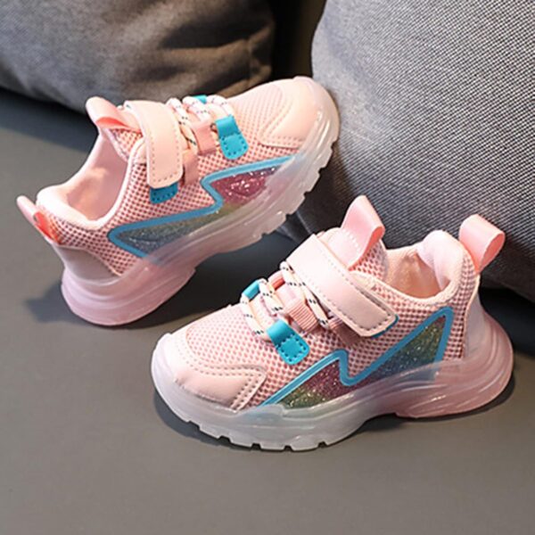 SRTUMEY Girls Shoes, Kids Luminous Trainers Shoes, LED Light Up Baby Sneakers, Spring Autumn Winter Activities Trainers,Athletic Sport Shoes - Image 3