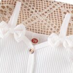 Baby Girl Clothes Set Spaghetti Strap Romper ＋ Flared Pants ＋ Headband Boho Summer Outfit Newborn - Image 4