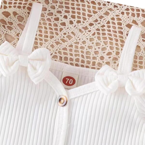 Baby Girl Clothes Set Spaghetti Strap Romper ＋ Flared Pants ＋ Headband Boho Summer Outfit Newborn - Image 4