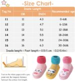 FEOYA Baby Slippers Socks 3 Pairs Anti Slip Infant Baby Floor Sock Slippers Newborn Boys Girls Breathable First Walking Shoes Winter Thermal Step Socks Christmas Baby Gift - Image 2
