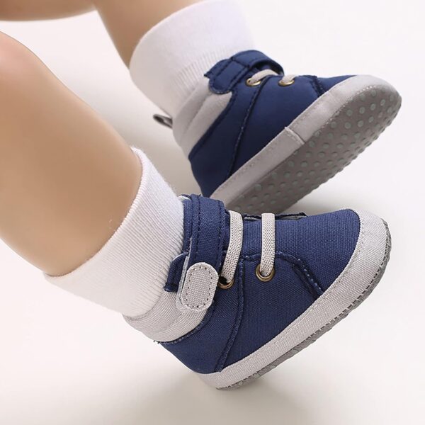 Baby Boots 6 12 Months Girls Newborn Shoes Boots Baby Girls and Boys Warm Shoes Soft Comfortable Canvas Infant Toddler Home Shoes Baby Slippers 12 18 Months Baby Sock Shoes Boots - Image 4